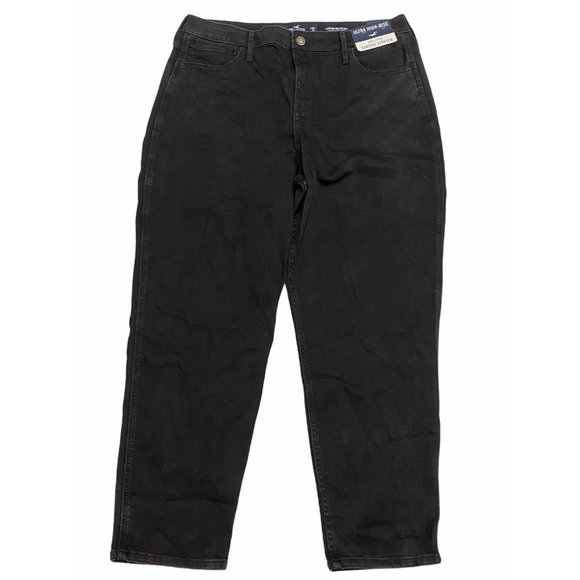 Hollister Denim - NWT HOLLISTER Gal's Ultra High Rise Mom Jeans 15R/32 Black #63397